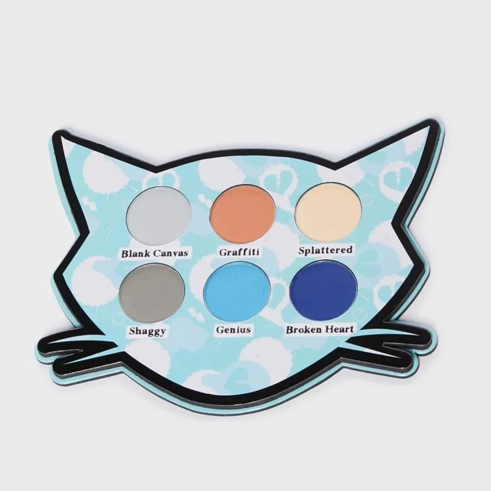 Emily The Strange Miles Cat Eyeshadow Palette + Microphone Lipstick Set NWT